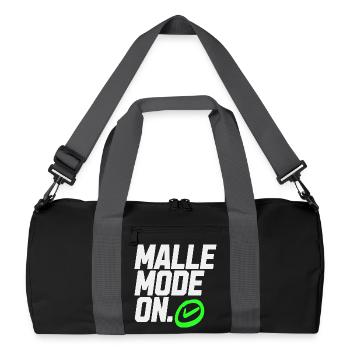 Mallemodus On – Graphique avec coche verte - Sac de sport recyclé - noir/gris graphite - Devant