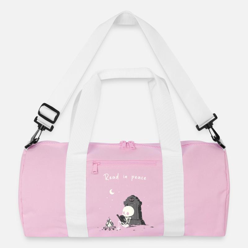 Read in Peace – Skeleton by the Fire Recycled Duffel Bag