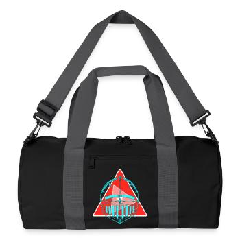 Casque néon - Sac de sport recyclé - noir/gris graphite - Devant