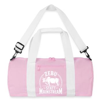 Zebu instead of mainstream - Recycled Duffel Bag - pink/white - Front