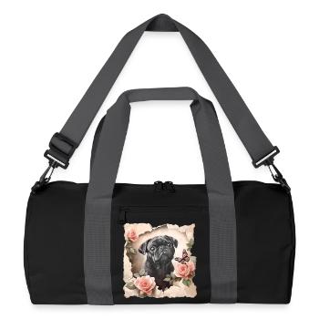 Carlin avec papillon - Sac de sport recyclé - noir/gris graphite - Devant