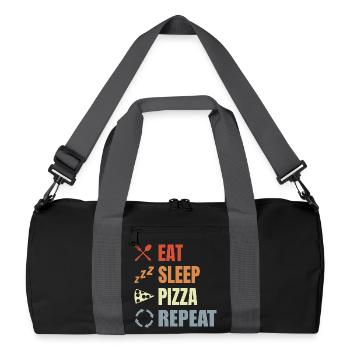 Manger Pizza Dormir Répéter - Sac de sport recyclé - noir/gris graphite - Devant