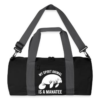 Manatee Spirit Animal - Recycled Duffel Bag - black/graphite grey - Front