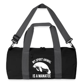 Manatee Spirit Animal - Recycled Duffel Bag - black/graphite grey - Front