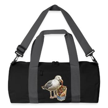 Kebab Seagull - Recycled Duffel Bag - black/graphite grey - Front