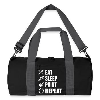 Mange Sommeil Peinture Répète - Sac de sport recyclé - noir/gris graphite - Devant