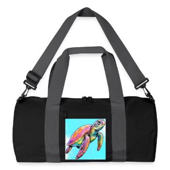 tortue - Sac de sport recyclé - noir/gris graphite - Devant