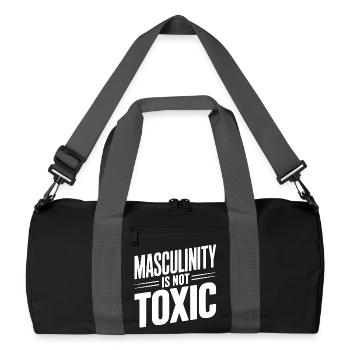 La masculinité n’est pas toxique - Sac de sport recyclé - noir/gris graphite - Devant