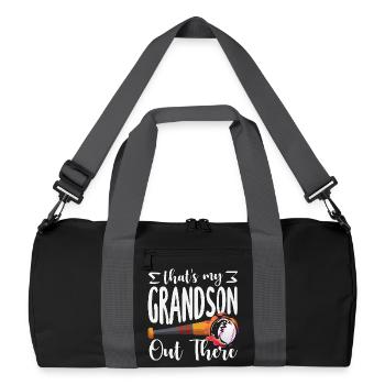 C’est mon petit-fils là-bas au baseball - Sac de sport recyclé - noir/gris graphite - Devant