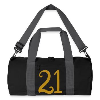 21 - Recycled Duffel Bag - black/graphite grey - Front