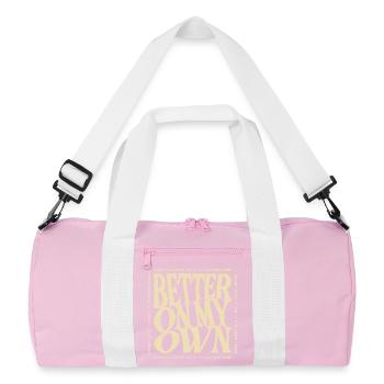 Better on my own - Recycled Duffel Bag - pink/white - Front