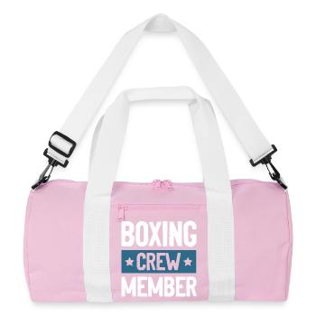 Boxing Crew - Recycelte Duffel Bag - Rosa/Weiß - Vorne