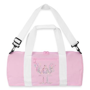 DJ Hommes jouant de la musique, mixeur, dessin d’instruments. - Sac de sport recyclé - rose/blanc - Devant