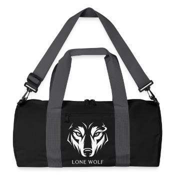 LONE WOLF - Recycelte Duffel Bag - Schwarz/Graphitgrau - Vorne