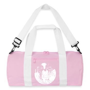 Croquis ferroviaire - Sac de sport recyclé - rose/blanc - Devant