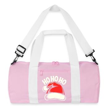 Motif du chapeau de Noël - Sac de sport recyclé - rose/blanc - Devant