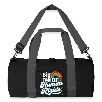 Pride Month LGBTQ – großer Fan der Menschenrechte - Recycelte Duffel Bag - Schwarz/Graphitgrau - Vorne