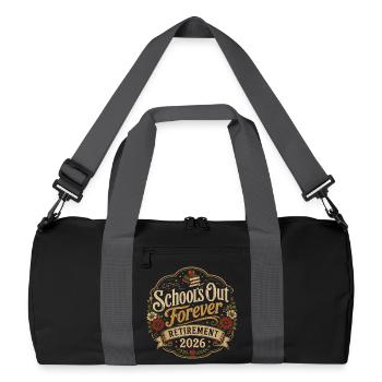 Lehrer-Retreat 2026 | Schul-Finie-Humor - Recycelte Duffel Bag - Schwarz/Graphitgrau - Vorne