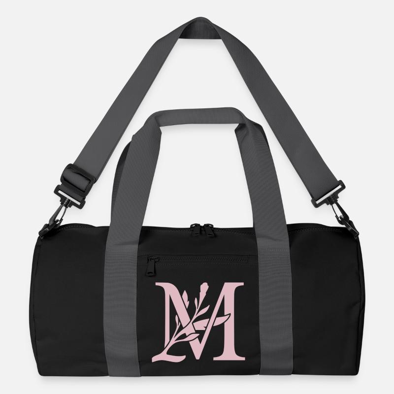 LM Floral Monogramm - Recycelte Duffel Bag - Schwarz/Graphitgrau