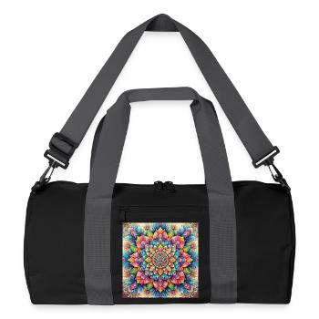 Art vivant de la splendeur du mandala - Sac de sport recyclé - noir/gris graphite - Devant