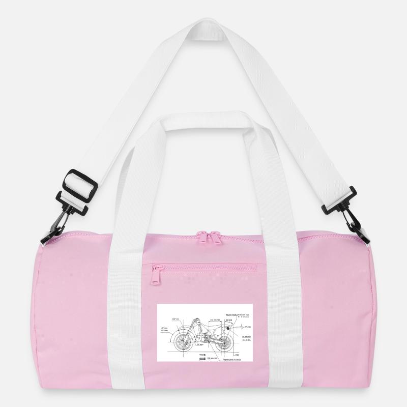 Motorrad Blueprint: Custom Chopper Recycelte Duffel Bag