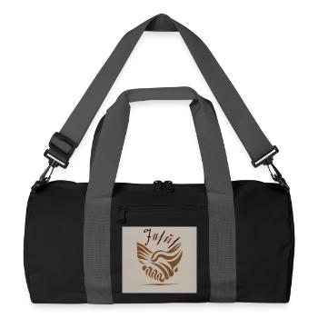 Poignée de main abstraite La paix agite Jésus - Sac de sport recyclé - noir/gris graphite - Devant