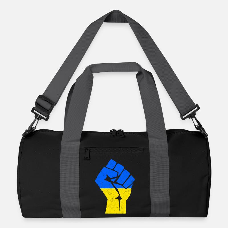 STAND WITH UKRAINE | Faust in Ukrainischen Farben Recycelte Duffel Bag