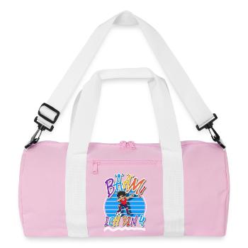 4. Geburtstag Kinder Fußball - Recycelte Duffel Bag - Rosa/Weiß - Vorne
