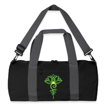 ewiger grüner Lotus - Recycelte Duffel Bag - Schwarz/Graphitgrau - Vorne