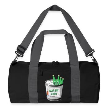 Paar Bier Korb - Recycelte Duffel Bag - Schwarz/Graphitgrau - Vorne
