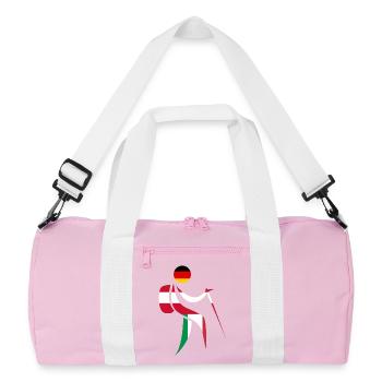 Alpenüberquerung E5 Wandern - Recycelte Duffel Bag - Rosa/Weiß - Vorne