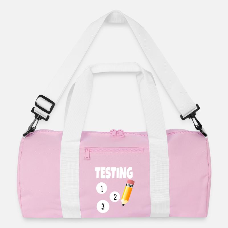 Testing 123 with pencil Recycled Duffel Bag