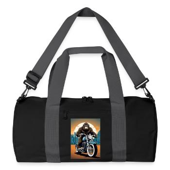 Gorilla Biker - Recycelte Duffel Bag - Schwarz/Graphitgrau - Vorne