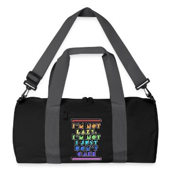 Quoi qu’il en soit, je dis que l’attitude n’a pas d’importance pour moi - Sac de sport recyclé - noir/gris graphite - Devant