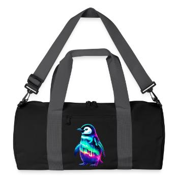 Aurora Borealis Penguin - Recycled Duffel Bag - black/graphite grey - Front