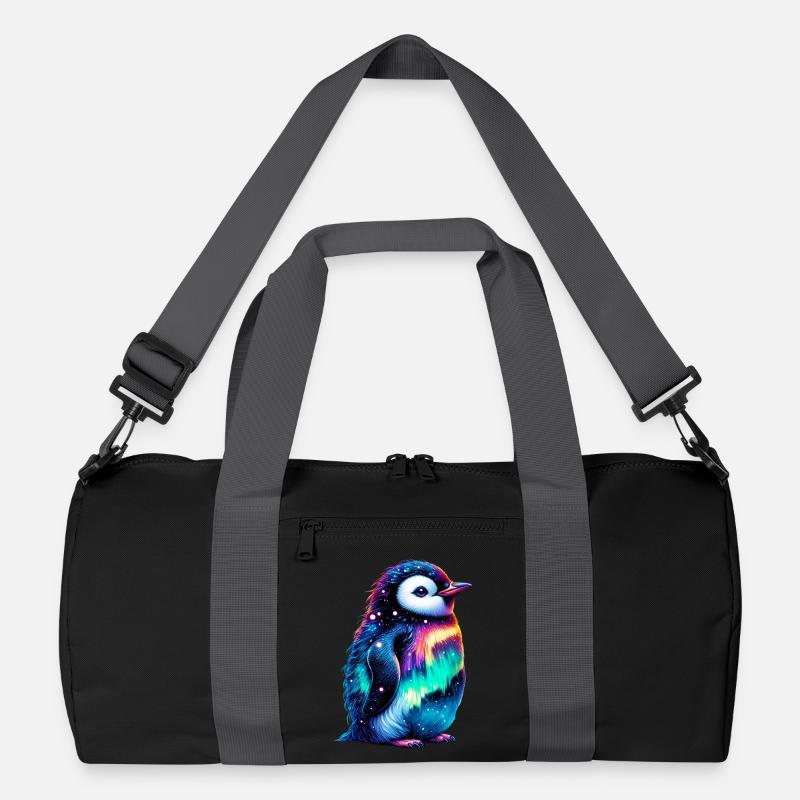 Aurora Borealis Pinguin Recycelte Duffel Bag