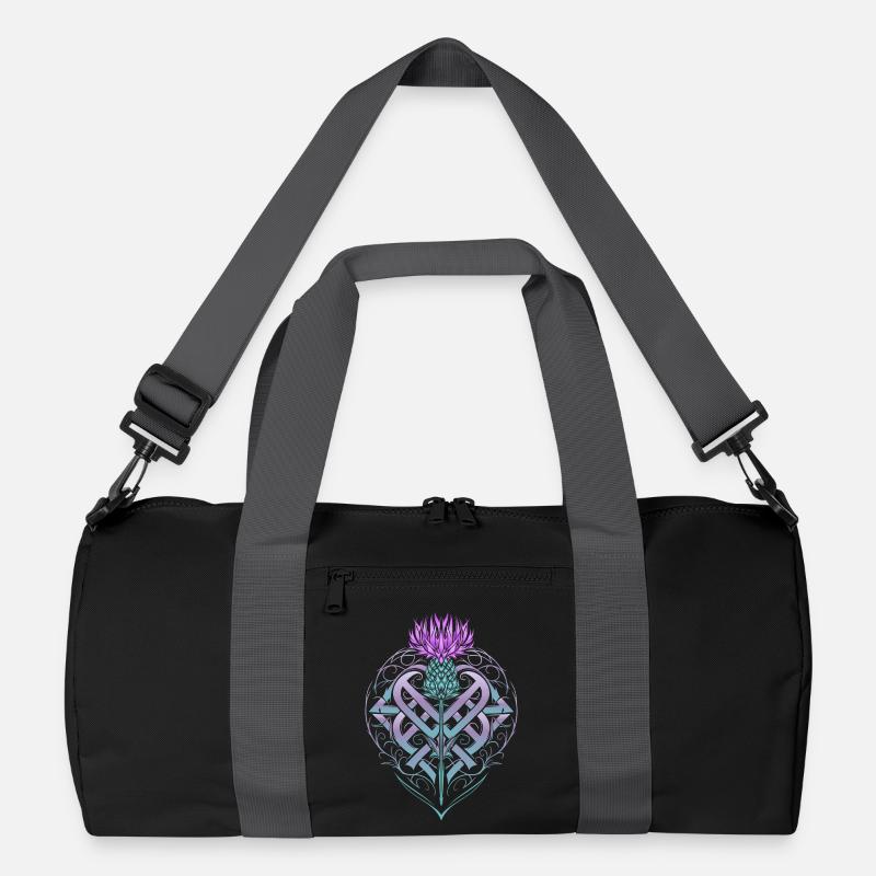 Thistle Shield Celtic Knots Thistle Lover Recycled Duffel Bag