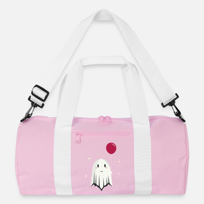 Fröhlicher Halloween-Geist mit Luftballon Recycelte Duffel Bag