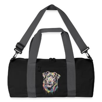 Colorful Dripping Dog - Recycled Duffel Bag - black/graphite grey - Front
