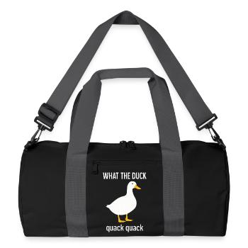 Drôles de dictons de canard Quel canard - Sac de sport recyclé - noir/gris graphite - Devant