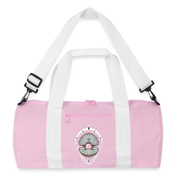 Mystische Muschel mit kosmischem Glanz - Recycelte Duffel Bag - Rosa/Weiß - Vorne