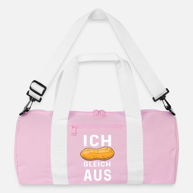 Peanut motif with humorous text Recycled Duffel Bag