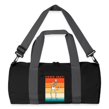 Arm Fracture Halloween Skeleton Bone Bone Fracture - Recycled Duffel Bag - black/graphite grey - Front