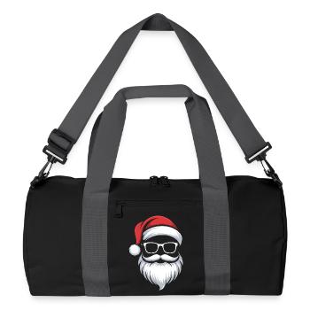 Christmas Santa with beard and glasses - Recycled Duffel Bag - black/graphite grey - Front