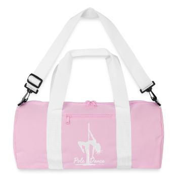Pole Dance Poledancerin Silhouette Geschenk - Recycelte Duffel Bag - Rosa/Weiß - Vorne