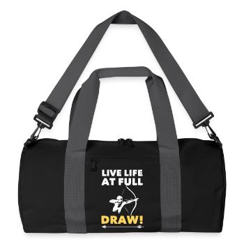 Archery Live Life At Full Draw - Recycled Duffel Bag - black/graphite grey - Front