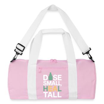 Certified Clinical Micro-Dose Specialist Apparel  - Recycled Duffel Bag - pink/white - Front