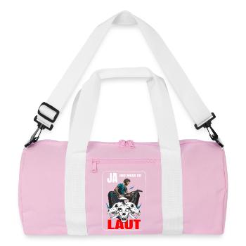 Yes, that must be so loud - Recycled Duffel Bag - pink/white - Front