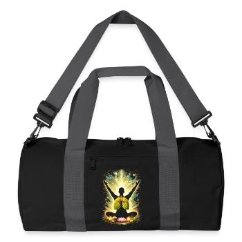 Méditation Respiration Nature Conception pulmonaire - Sac de sport recyclé - noir/gris graphite - Devant