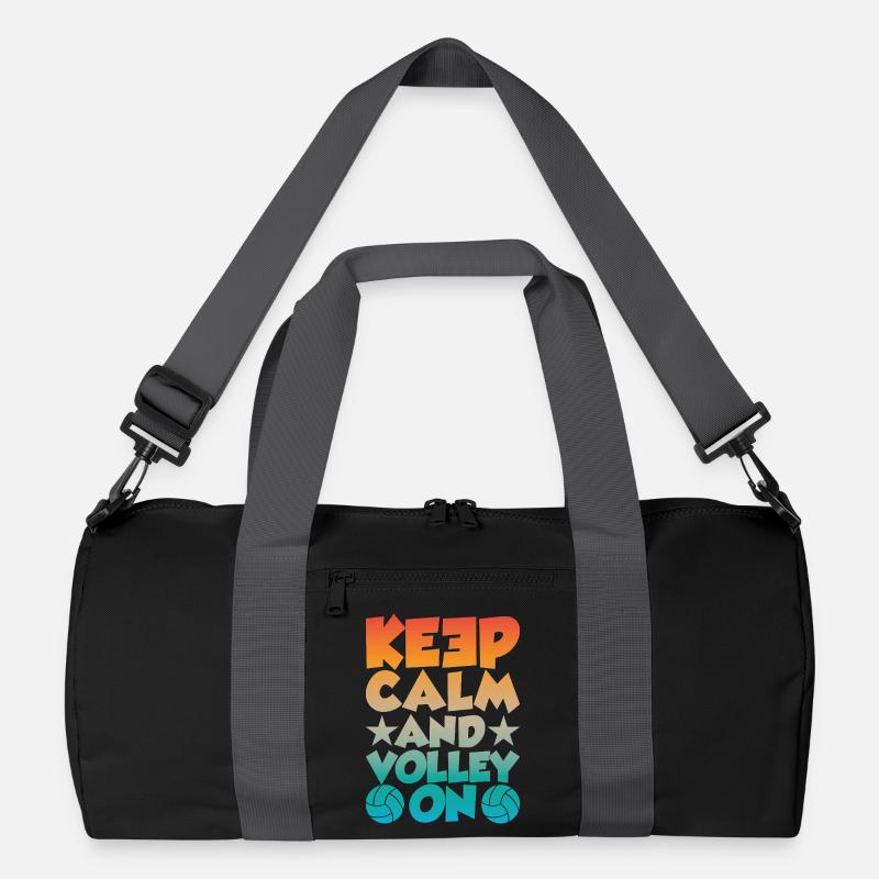 Keep Calm and Volley on Recycelte Duffel Bag